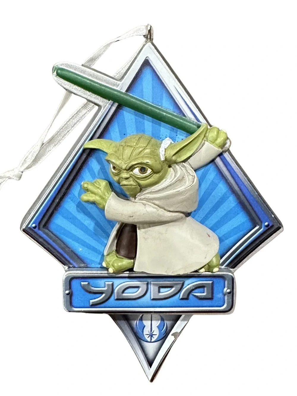 2011 Star Wars YODA Battery Operated Light Up Christmas Ornament WORKS